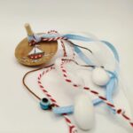 Χειροποίητη μπομπονιέρα βάπτισης ξύλινη σβούρα καραβάκι - Image 3