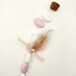 Χειροποίητη ρομαντική μπομπονιέρα βάπτισης δοκιμαστικός σωλήνας - Image 2