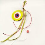 Χειροποίητη μπομπονιέρα βάπτισης ξύλινο μάτι - Image 2