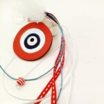 Χειροποίητη μπομπονιέρα βάπτισης ξύλινο μάτι - Image 3