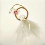 Μπομπονιέρα βάπτισης με τριαντάφυλλο - Image 3