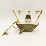 Χειροποίητο χριστουγεννιάτικο κεραμικό καραβάκι 26 πράσινο - Image 2