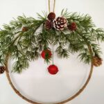 Χειροποίητο χριστουγεννιάτικο στεφάνι με φυσικό σκοινί - Image 2