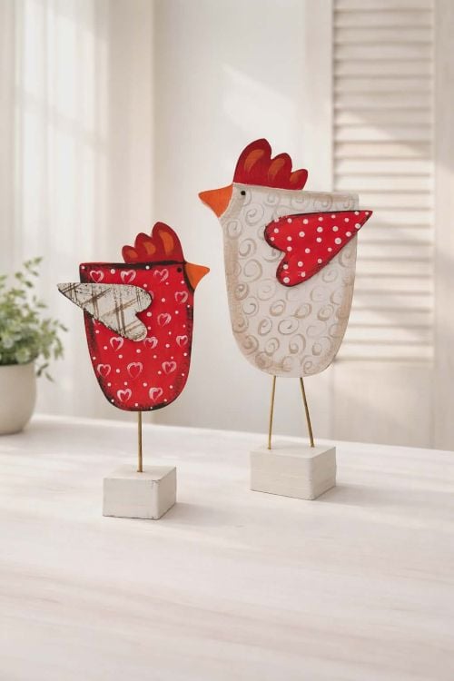 diakosmitiki pasxalini kota me vasi Διακοσμητική πασχαλινή κότα με βάση - Image 1